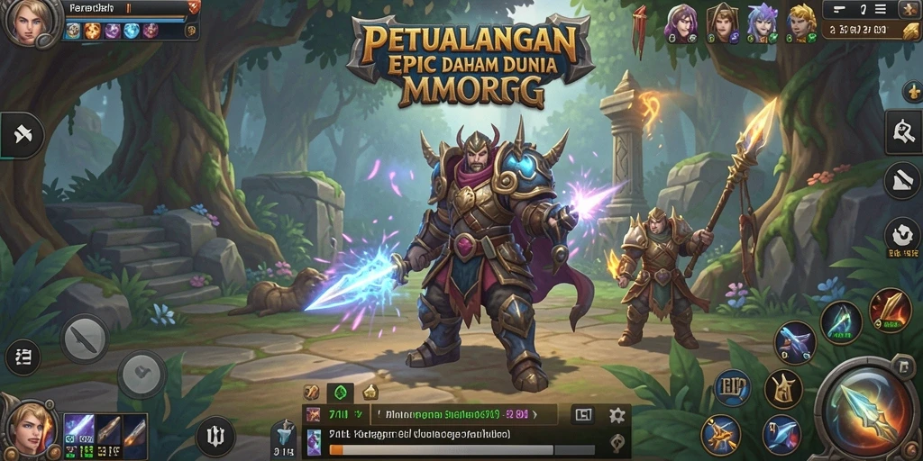 Tangkapan layar gameplay dari 71H menampilkan pertarungan seru di dunia MMORPG.