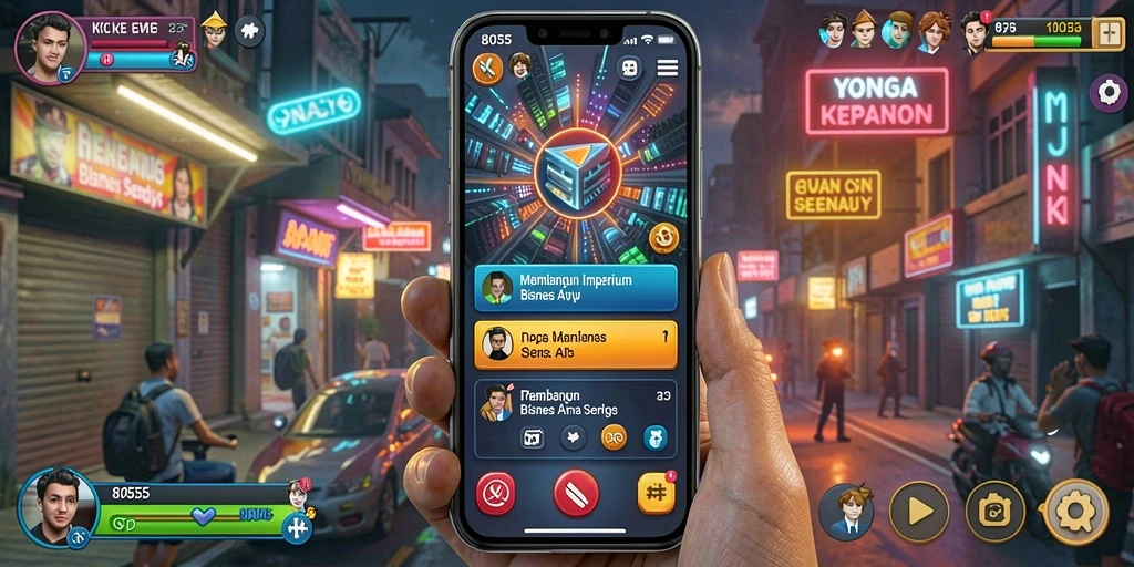 Gameplay menarik dalam membangun bisnis di 8055.