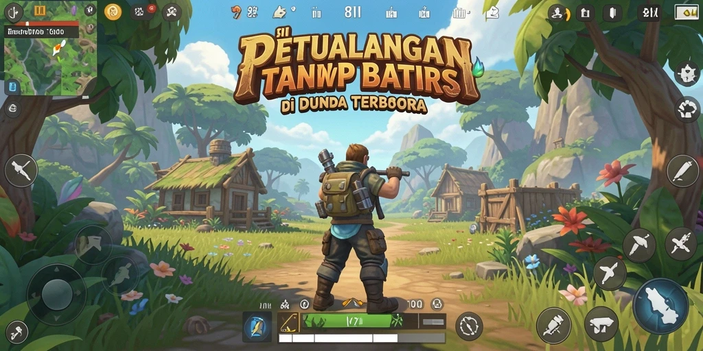 Tampilan gameplay 8II yang menakjubkan di dunia terbuka.