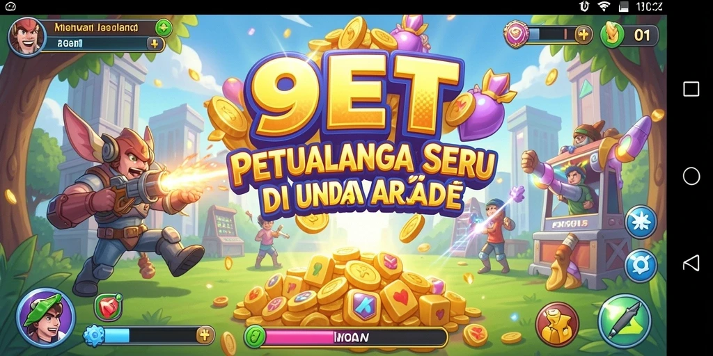 Tangkapan layar 9ET menunjukkan aksi seru gameplay Arcade.