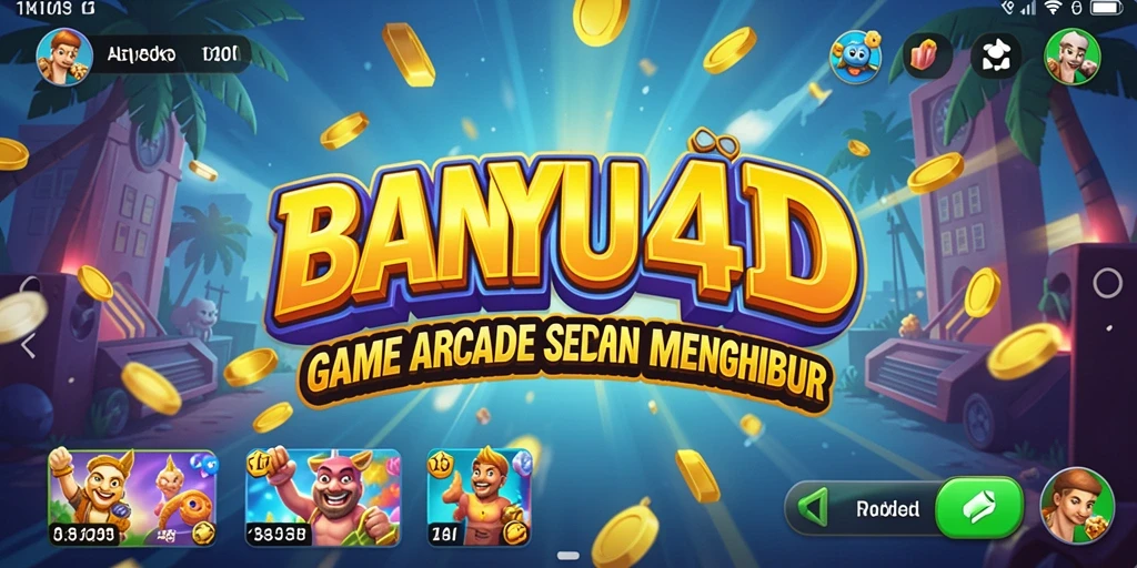 Tampilan gameplay BANYU4D dengan karakter penuh aksi.