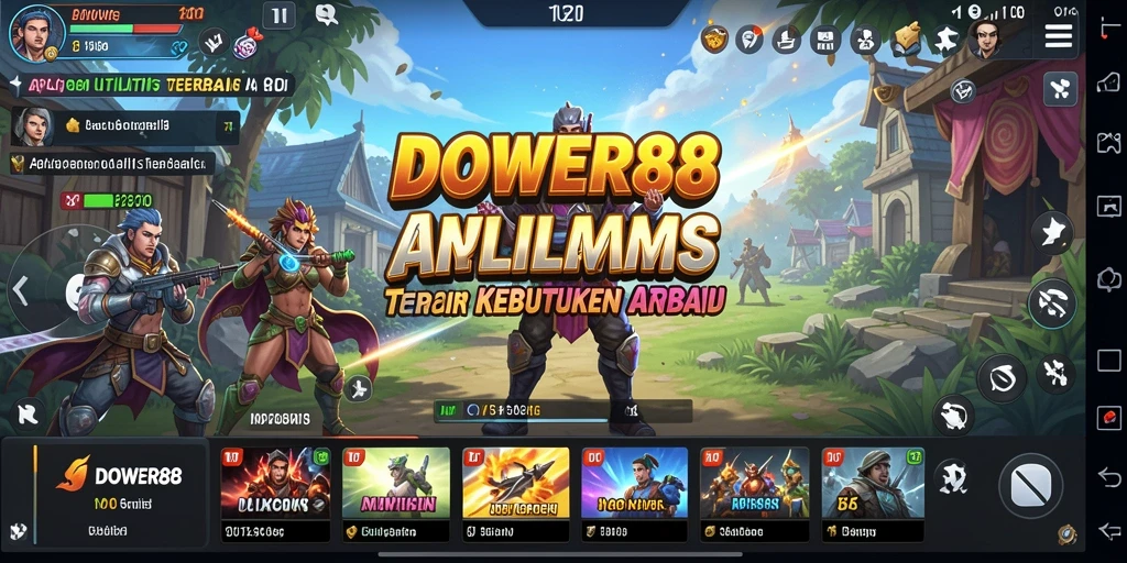 Tampilan utama DOWER88 dengan fitur utilitas yang memudahkan.