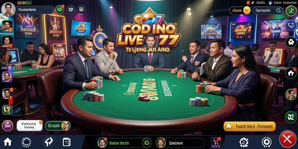 Screenshot gameplay GOD77 yang menarik dalam suasana Live Casino.