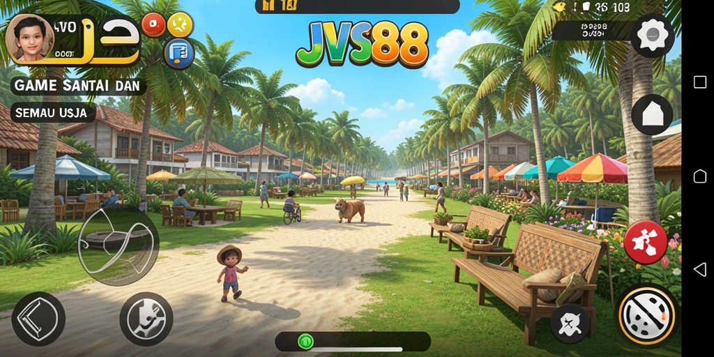 Tampilan gameplay menyenangkan dan interaktif dari JVS88.