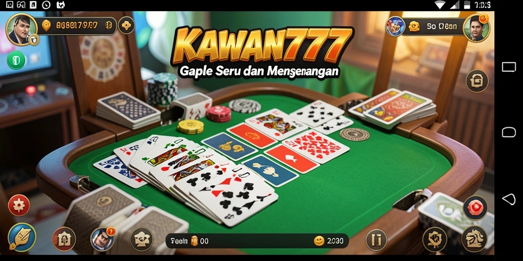 Tampilan gameplay KAWAN777 yang menarik saat bermain Gaple.