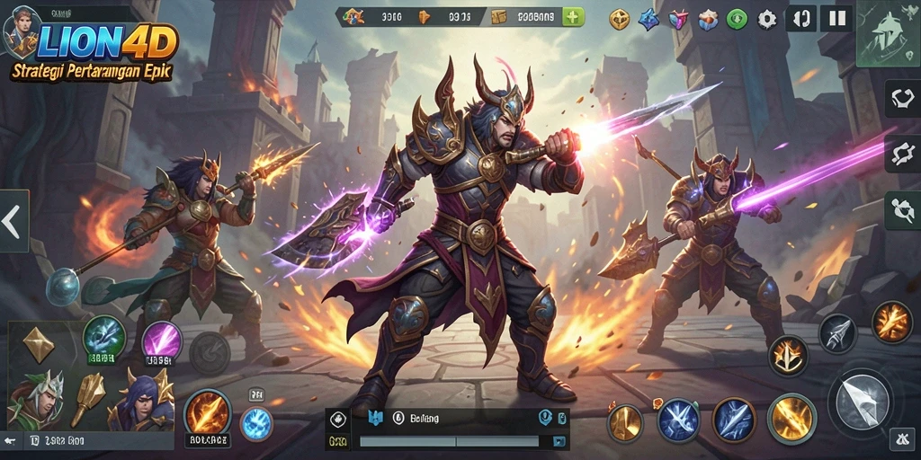 Tampilan menarik dari gameplay LION4D yang penuh strategi.