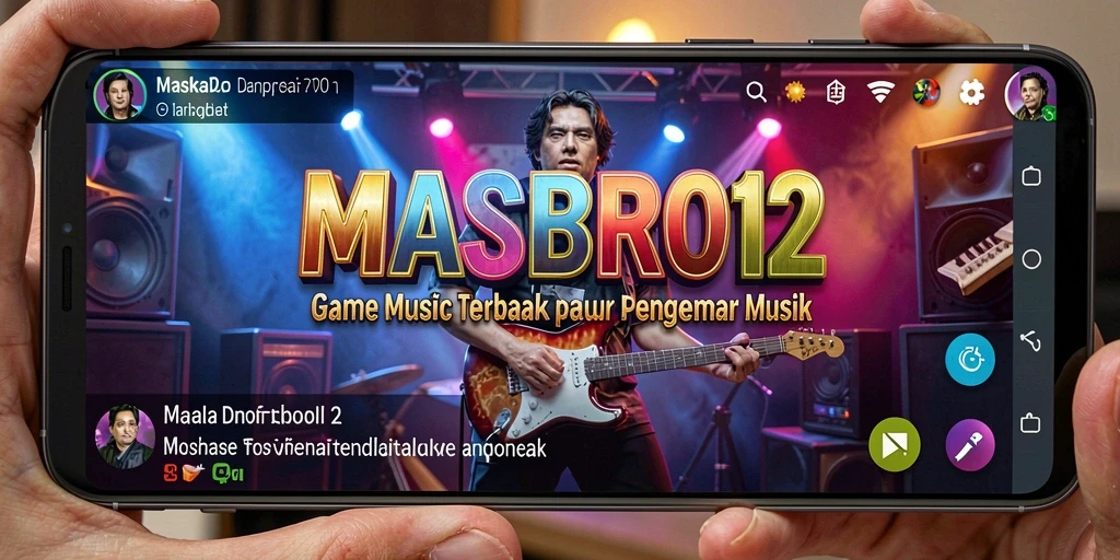 Screenshot gameplay <strong>MASBRO12</strong> yang menunjukkan keseruan bermain musik.