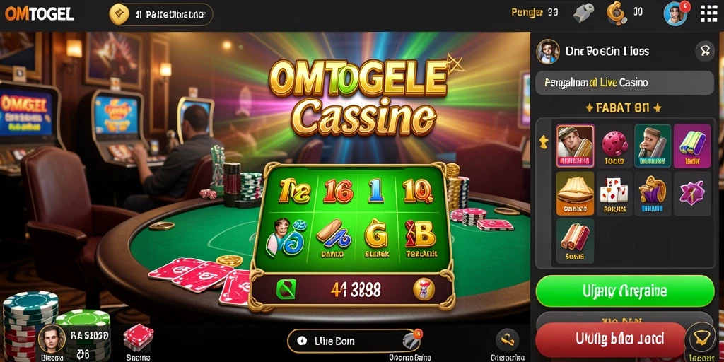 Tampilan permainan Live Casino yang mendebarkan di OMTOGEL.