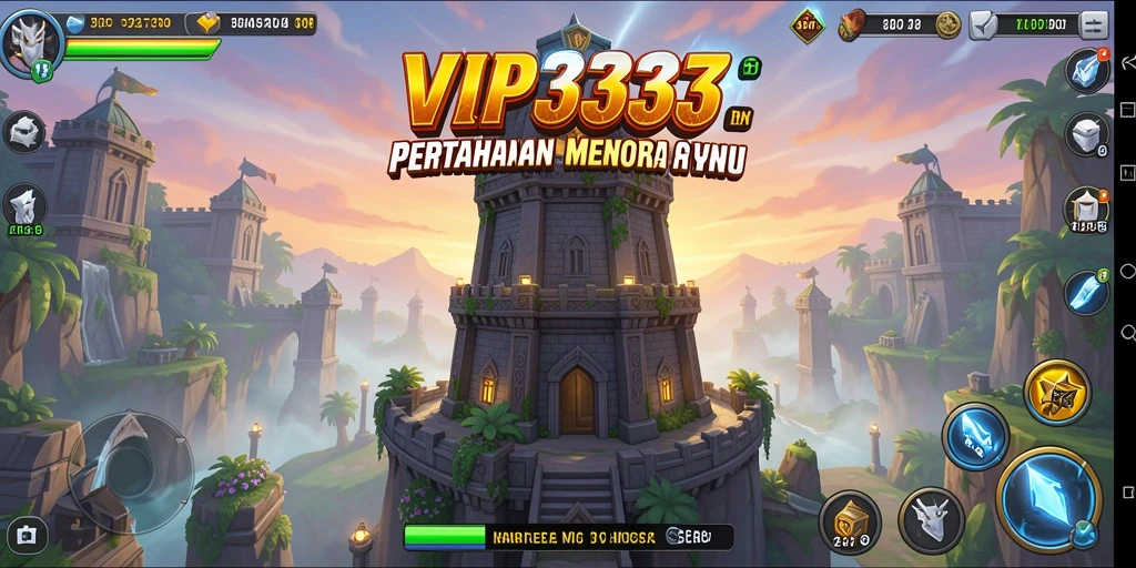 Tangkapan layar gameplay menunjukkan pertempuran menara yang mendebarkan.