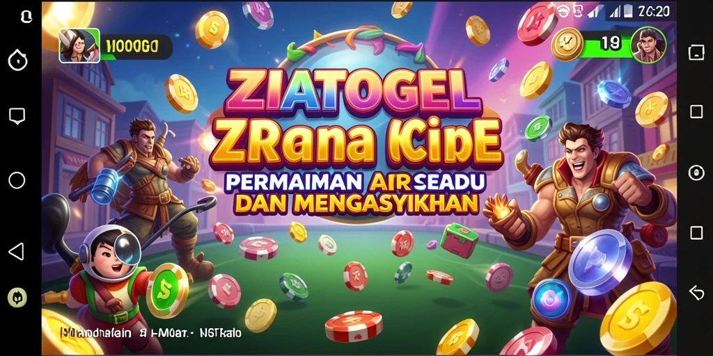 Tampilan gameplay seru ZIATOGEL yang penuh warna.